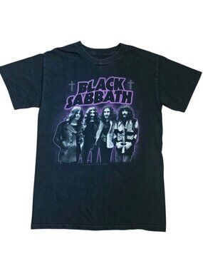 Black Sabbath Masters of Reality T Shirt Faded Black Size Small Cotton Band Tee